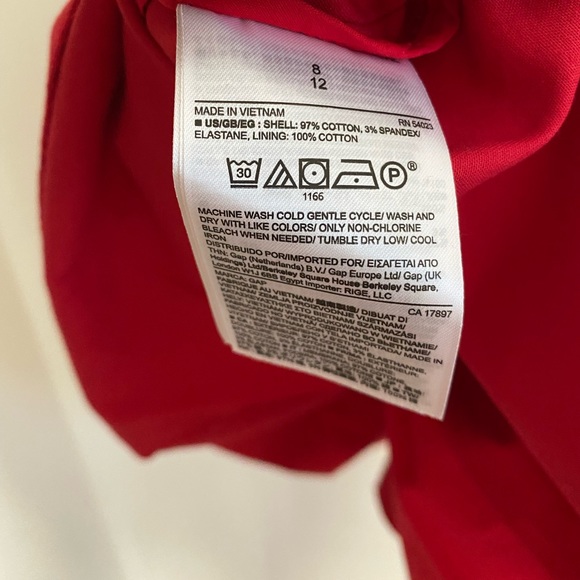 Gap Red Classic Fit & Flare Dress - Picture 7 of 7